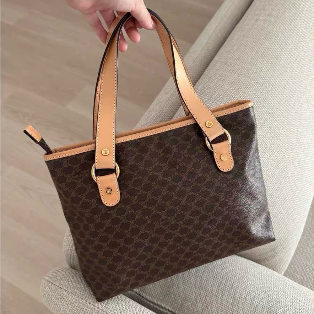 Celine Macadam Tote Bag PVC Brown – Authentic - Picture 2 of 16